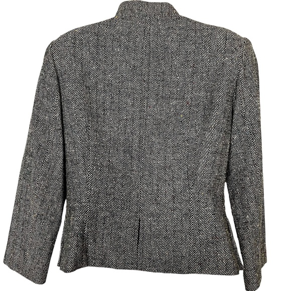 CACHE Herringbone Cotton Blend Black White Colorful Specks Suit Jacket Blazer  6 - Picture 7 of 15